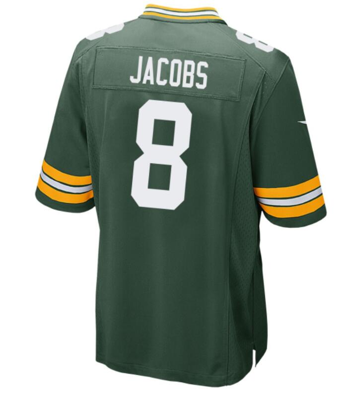 Men Green Bay Packers 8 Josh Jacobs Nike green Game Jersey